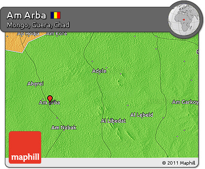 Political 3D Map of Am Arba