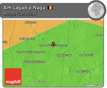 Political 3D Map of Am Lagadip Naga
