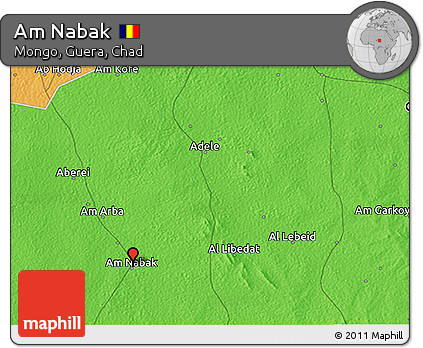 Political 3D Map of Am Nabak
