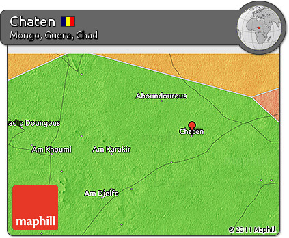 Political 3D Map of Chaten