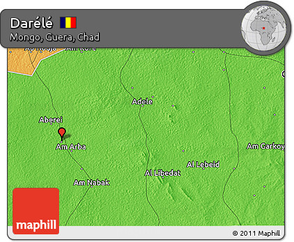 Political 3D Map of Darélé