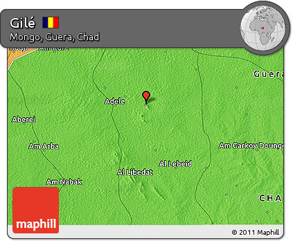 Political 3D Map of Gilé