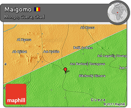 Political 3D Map of Maïgomo