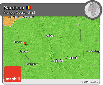 Political 3D Map of Nandoua