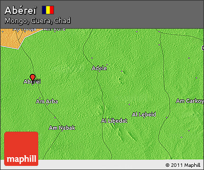 Political 3D Map of Abéreï