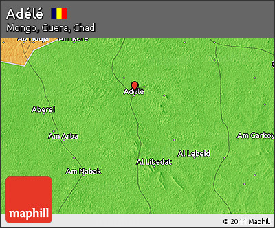 Political 3D Map of Adélé