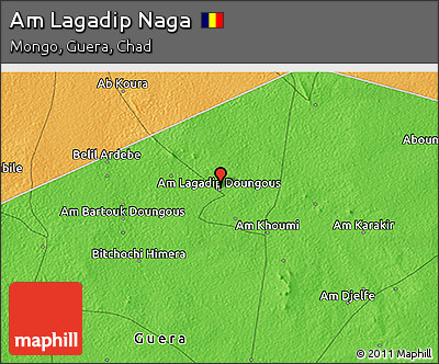 Political 3D Map of Am Lagadip Naga