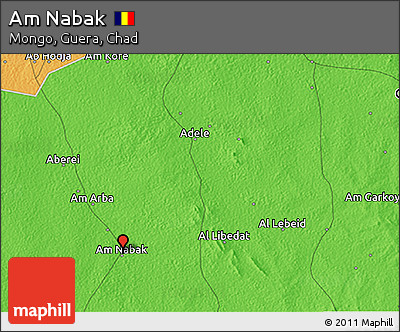 Political 3D Map of Am Nabak