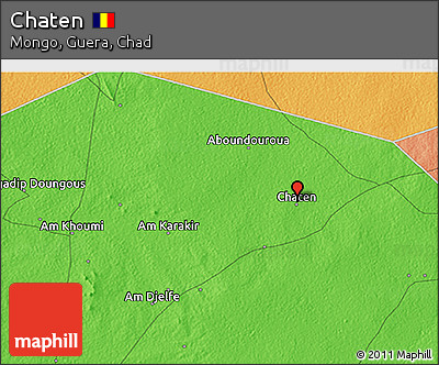 Political 3D Map of Chaten