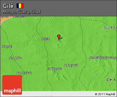 Political 3D Map of Gilé