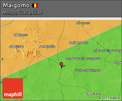 Political 3D Map of Maïgomo
