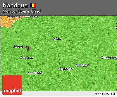 Political 3D Map of Nandoua