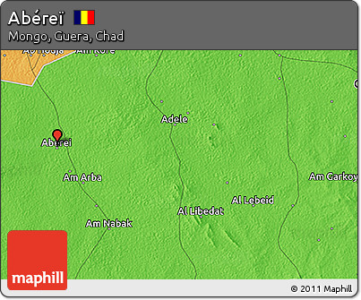Political 3D Map of Abéreï