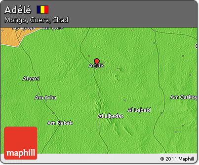 Political 3D Map of Adélé