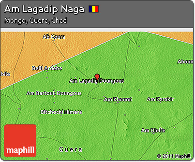 Political 3D Map of Am Lagadip Naga