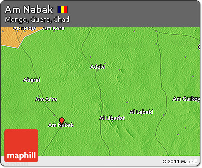 Political 3D Map of Am Nabak