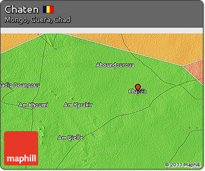 Political 3D Map of Chaten