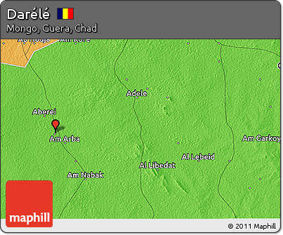 Political 3D Map of Darélé