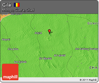 Political 3D Map of Gilé