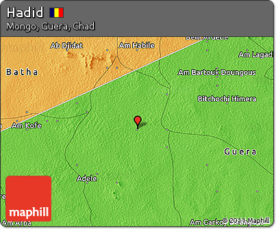 Political 3D Map of Hadid