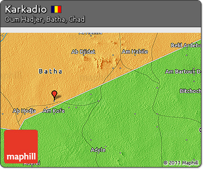 Political 3D Map of Karkadio