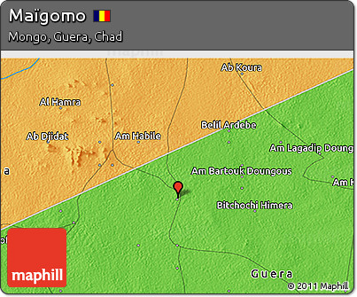 Political 3D Map of Maïgomo