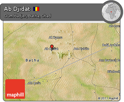 Satellite 3D Map of Ab Djidat