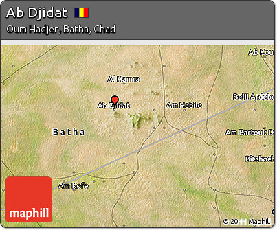 Satellite 3D Map of Ab Djidat