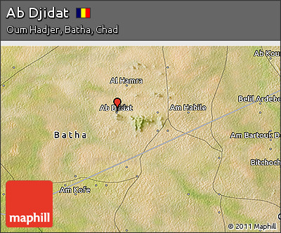 Satellite 3D Map of Ab Djidat