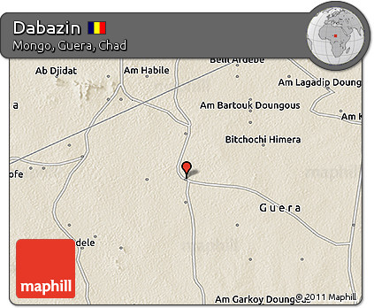 Shaded Relief 3D Map of Dabazin