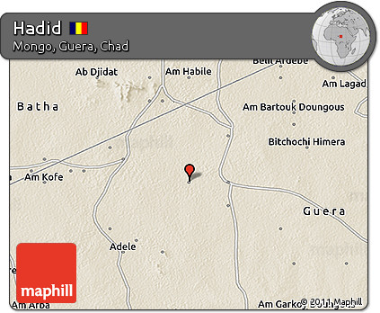 Shaded Relief 3D Map of Hadid
