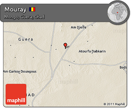 Shaded Relief 3D Map of Mouray