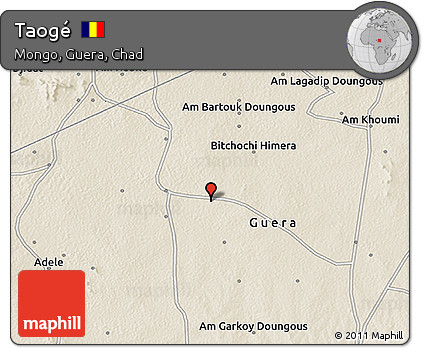 Shaded Relief 3D Map of Taogé