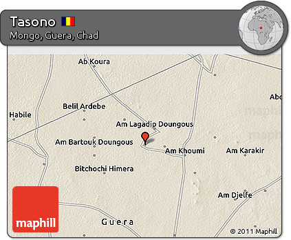 Shaded Relief 3D Map of Tasono