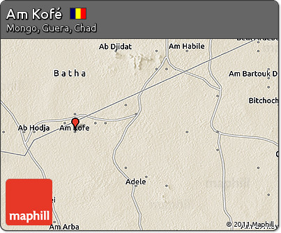 Shaded Relief 3D Map of Am Kofé