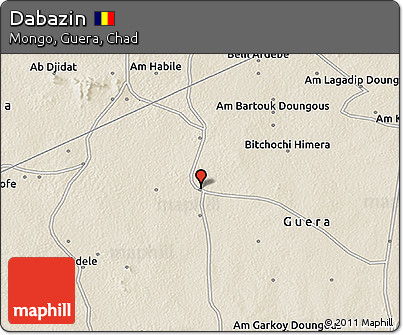 Shaded Relief 3D Map of Dabazin