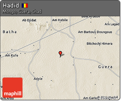 Shaded Relief 3D Map of Hadid