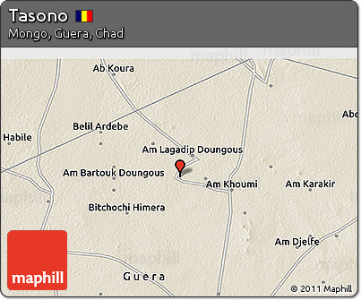 Shaded Relief 3D Map of Tasono