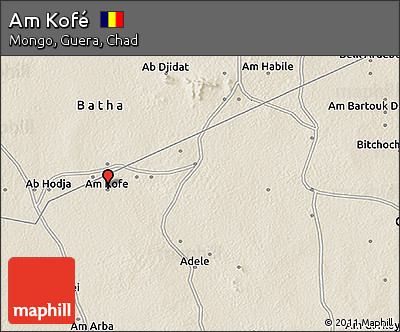 Shaded Relief 3D Map of Am Kofé