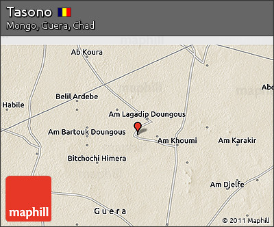 Shaded Relief 3D Map of Tasono