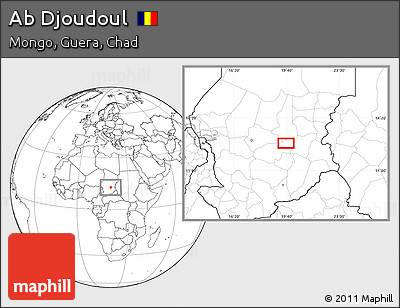 Blank Location Map of Ab Djoudoul