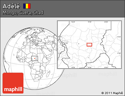 Blank Location Map of Adélé