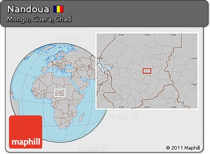 Gray Location Map of Nandoua