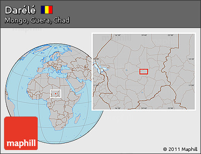 Gray Location Map of Darélé