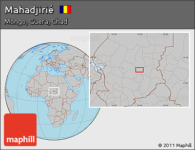 Gray Location Map of Mahadjirié