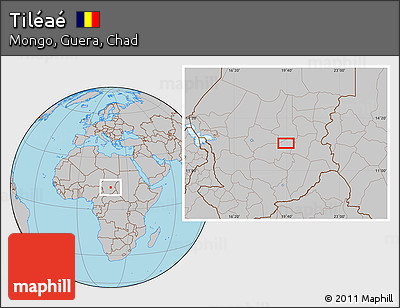 Gray Location Map of Tiléaé