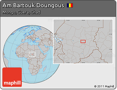 Gray Location Map of Am Bartouk Doungous