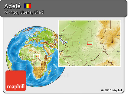 Physical Location Map of Adélé