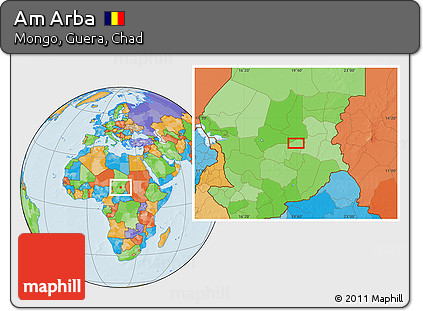 Political Location Map of Am Arba