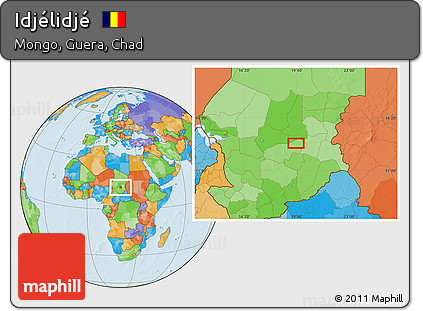 Political Location Map of Idjélidjé